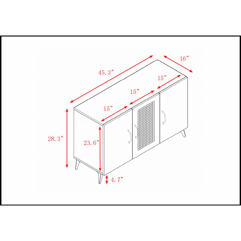 Armoire à trois portes en maille de rotin avec grand espace de rangement, parfaite pour un décor organisé et élégant