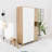 Stylish White Wardrobe with Numerous Shelves, 47.2 x 75.4 x 17.7 inches | 100% Melamine Coated Chipboard, Wall-Mountable Design | Perfect for Organizing Clothes & Accessories in Modern Bedrooms-523883782