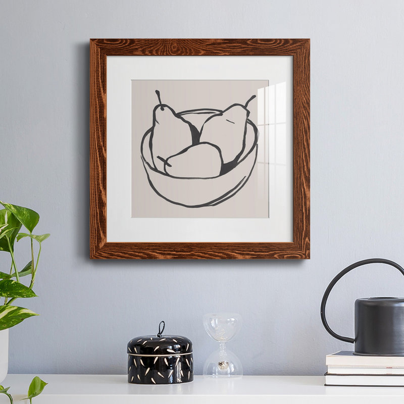 «Simple Pear I», reproduction encadrée prête à accrocher, H 35,5 po x l 35,5 po x P 1,5 po, Érable encadré