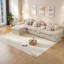 Canapé d'angle Camel Boucle, spacieux canapé moderne 4 places de 143,2 pouces pour salon-85921445