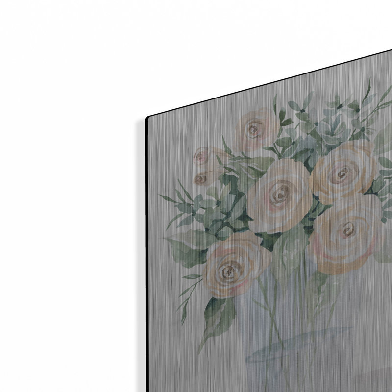  «Sweet Sophistication Floral 2» par Cindy Jacobs, art mural en métal, 12 po x 16 po, H 16 po x l 12 po