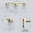 3 - Light 22.6W" LED Dimmable Gold Iron 3000K/4000K/5000K 3CCT ETL Certificated Vanity Light With Patterned Glass-1771792619