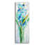  «Fresh Blue Flowers 1» par Silvia Vassileva, art mural en verre acrylique, 16 po x 48 po-1218759132