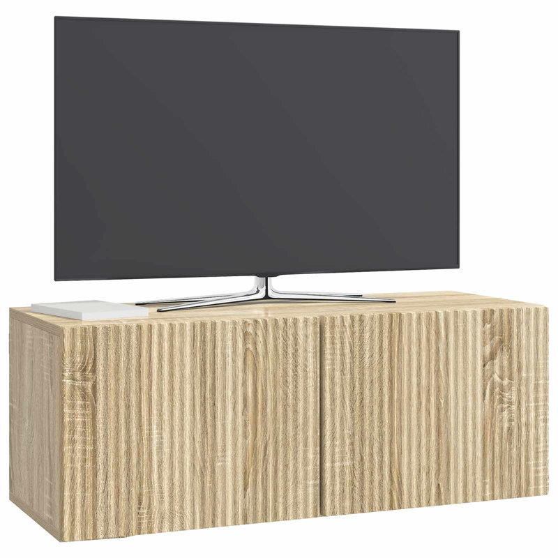 Unfinished TV Stand, Sonoma Oak, 30cm H x 78.5cm L x 31cm W