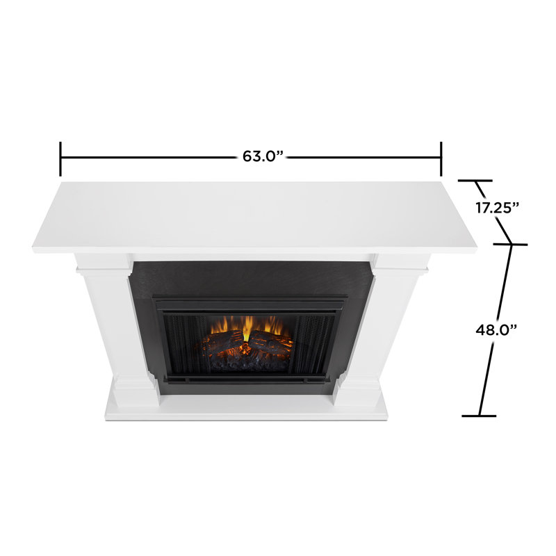 Callaway 63" Grand Electric Fireplace by Real Flame, White