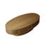Table basse ovale moderne avec placage en bois massif et table d'appoint pour salon, chambre à coucher, appartement ou bureau