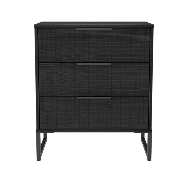 Bernat 58cm W 3 - Drawer Chest of Drawers, Black