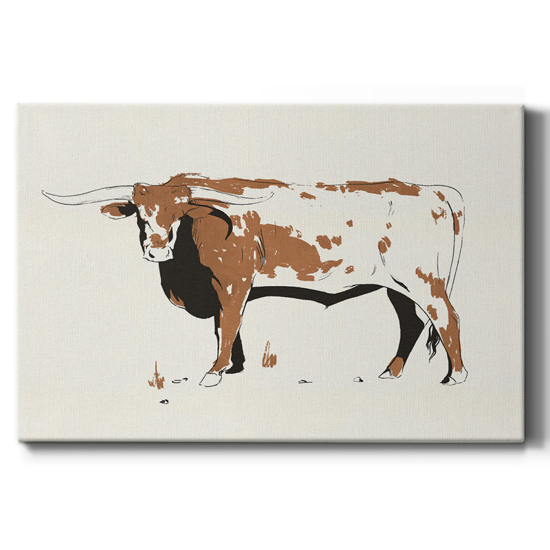 Toile tendue Terre Cotta Steer IV, H 12 po x l 18 po