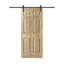 Panelled Wood and Metal Prefinished Barn Door with Installation Hardware Kit-70886891-78609507