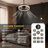 20'' Modern Ceiling Fan With Light With Remote Control, Crystal Ceiling Light With Fan, Timing & Dimmable