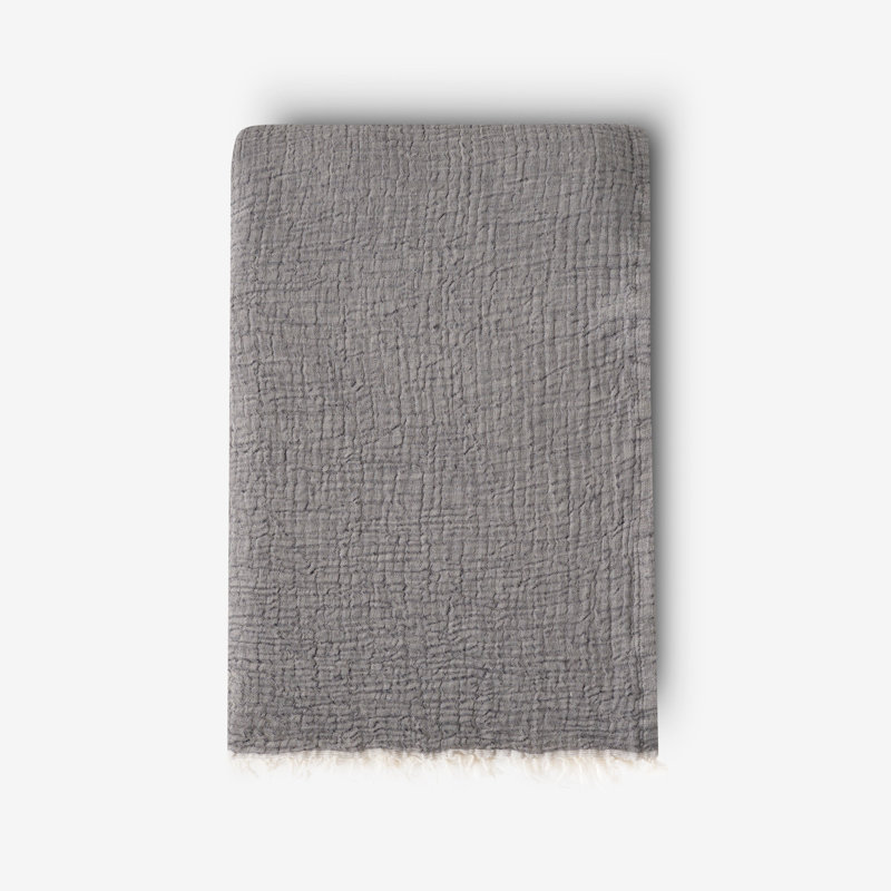 Johnsie Polyester Solid Colour Bedspread, Grey