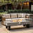 54 Inch Propane - Powered Outdoor Fire Pit Table, 50000Btu Patio Heater, Rain Cover, Stone Finish, Easy Flame Intensity Control, Spacious Table For Coffee Cups Setup,
