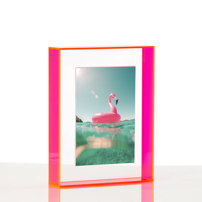 Float Frame for Tabletop or Wall with Magnetic Photo Holder