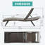 Chaise longue d'extérieur en osier 2 pièces