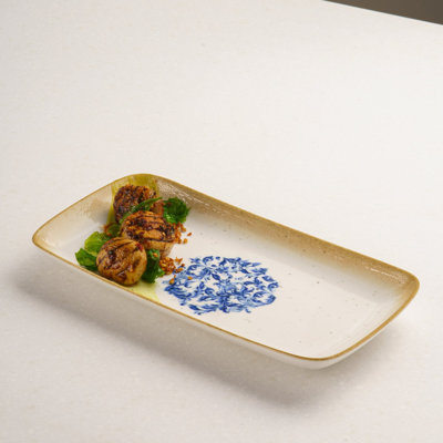 Amalfi Rectangle Plate | Porcelain, 14.2x6.5x1.18"