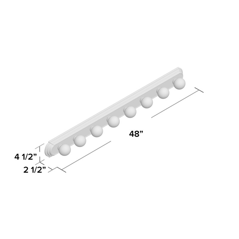 De-Lovely Eight Light Wall / Bath from Generation Lighting , Chrome