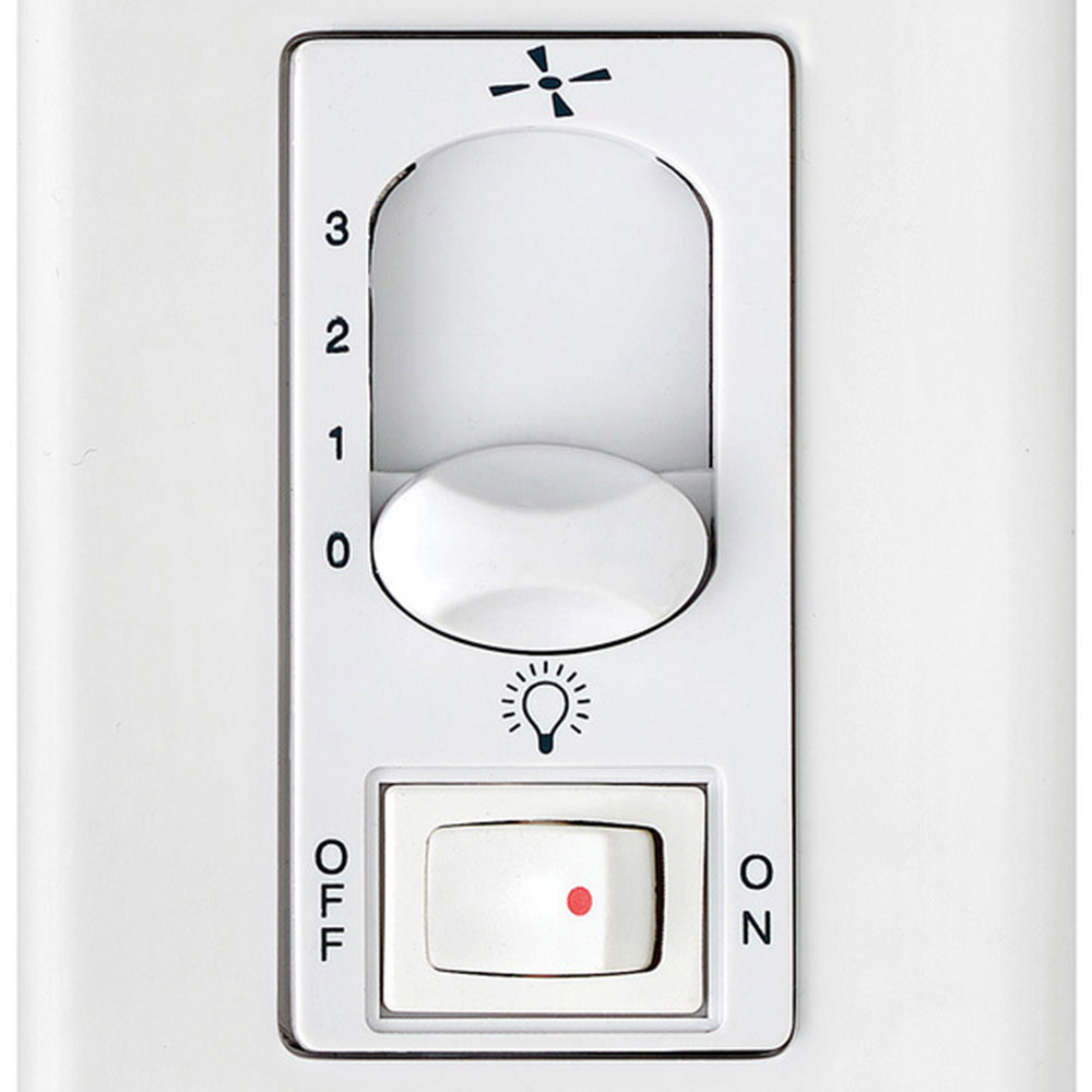Hinkley 3 Speed Slide Fan Wall Control in White w/ On/Off Switch | Wayfair