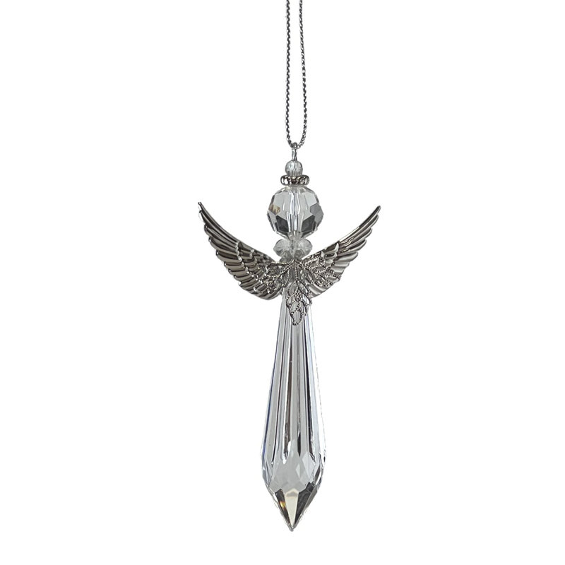 Ornement goutte ange avec ailes en métal