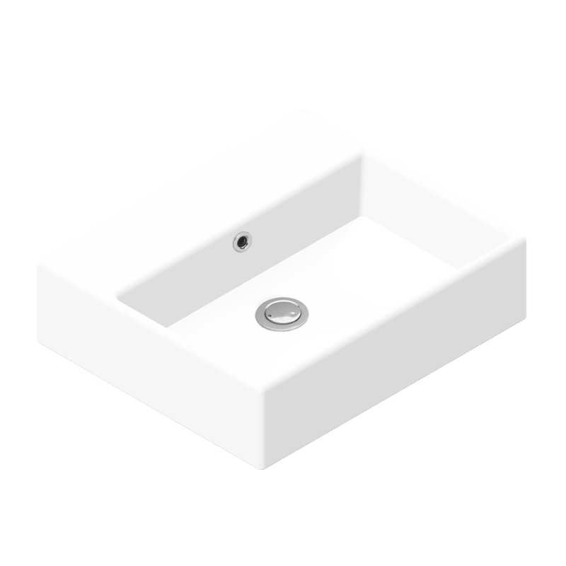 Quattro 19.5'' L Bathroom Sink, Wall Mounted Faucet