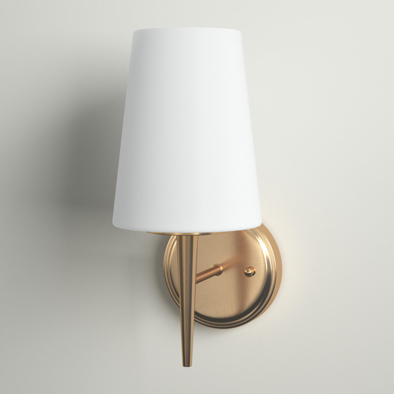 Erlandson Armed Sconce, 100W A19 Medium, Satin Bronze
