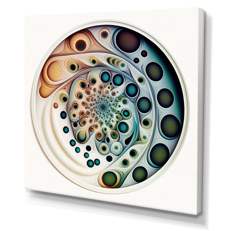 «Soft Coloured Cymatics Mandala I» sur toile, H 24 po x l 24 po x P 1 po, Toile tendue