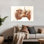 «Chin Up Little One», art abstrait contemporain de vache