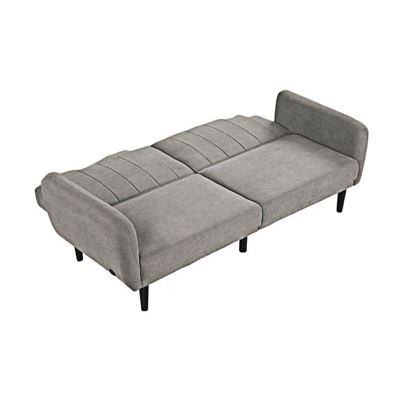 Convertible en lit futon avec USB, Gris