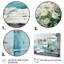 «Blue Window Beachfront View Blooms II - Coastal Windows», art mural sur toile 5 pièces-1695825217