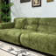 Canapé vert français au design rétro