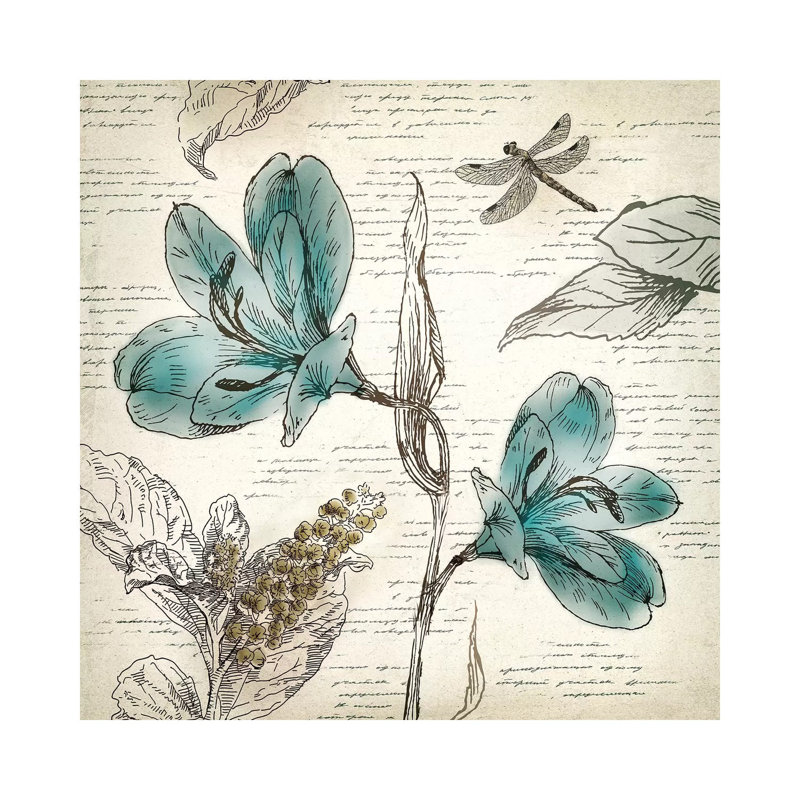 Blooming Teal I by Aimee Wilson - Wrapped Canvas Gallery-Wrapped Canvas Giclée, 45.72 cm H x 45.72 cm W x 1.91 cm D