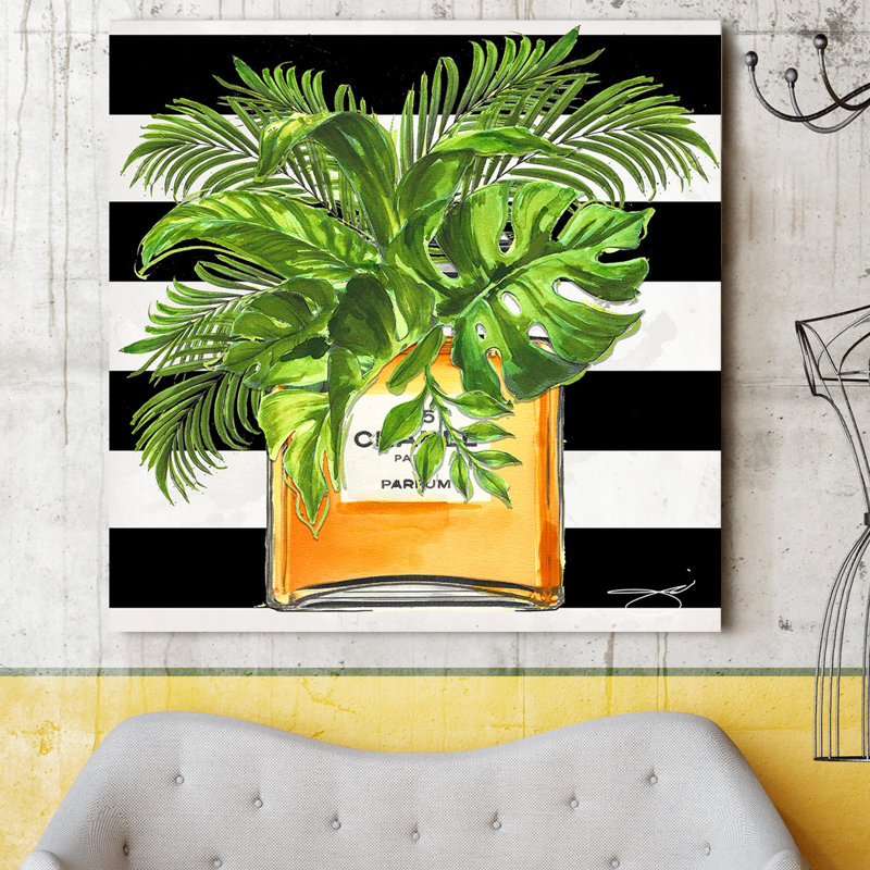 «Tropical Scents», reproduction de peinture à l'aquarelle, Toile tendue, H 18" x l 18" x P 1"