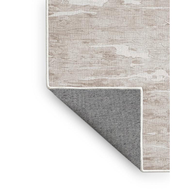 Tapis beige lavable à la machine GSIX03621, Rectangle de 5 pi x 8 pi