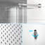 Pomme de douche double - Système mural carré de 10 pouces facile à installer avec