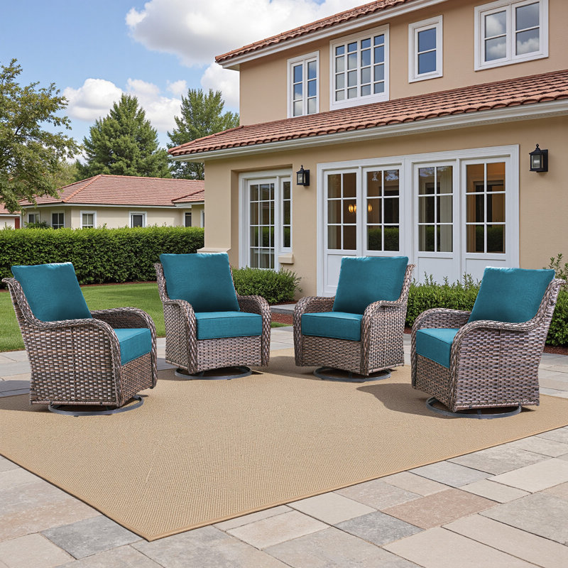Outdoor Cushions For Patio Furniture,Outdoor Seat Cushion Set 24 X 24 X 6 Inch,Waterproof & Fade Resistant Outdoor Chair Cushions,Deep Patio Chair Cushion With Removable Cover