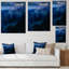 Abstrait tourbillons bleu foncé - décoration murale moderne en toile-579123341-579123379