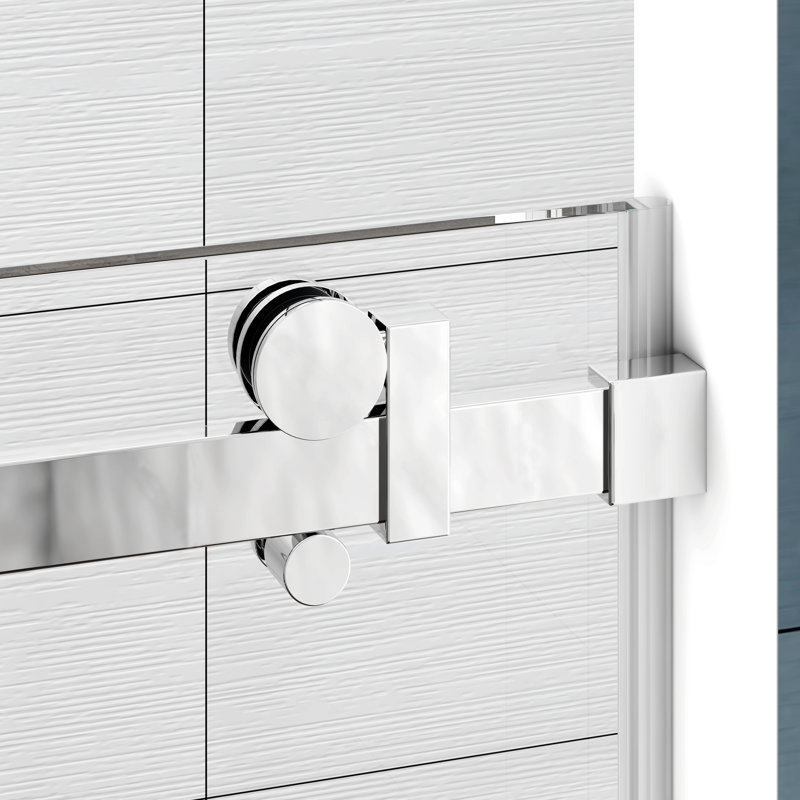 Porte de douche coulissante simple sans cadre l 48 "x H 76" Julien, Chrome