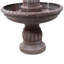 Fontaine d'extérieur en résine brun clair méditerranéen à 4 niveaux