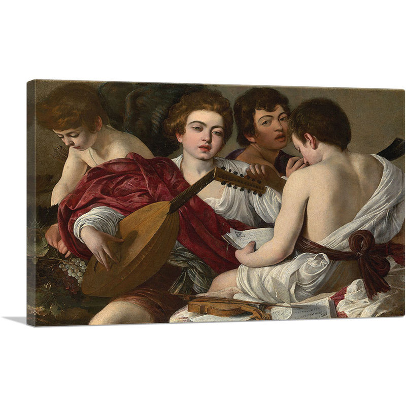 Les Musiciens - 1595 - impression, H 18 po x l 26 po x P 1,5 po