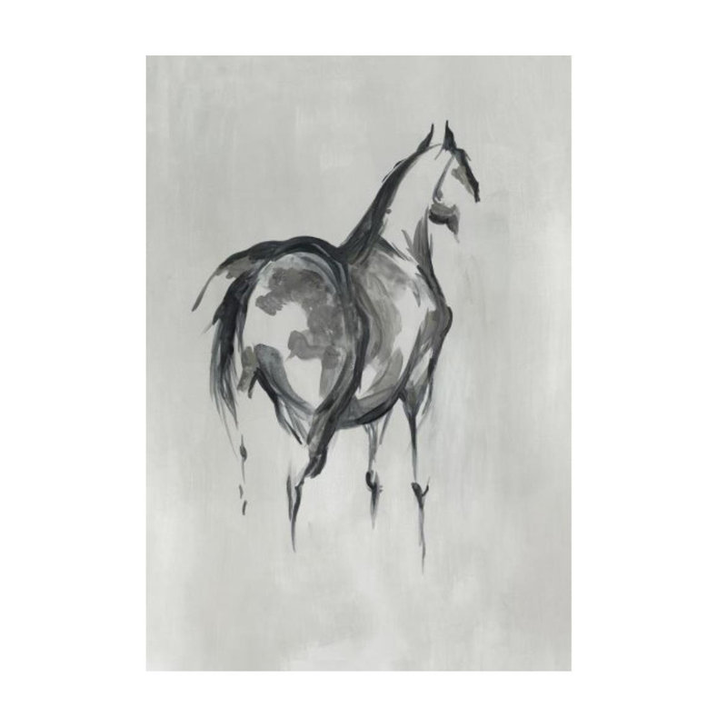 Gray Stallion II Print by Jacob Lincoln, Image Brush Gel, 44" H x 30" W