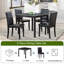 Ensemble de table de salle à manger en bois 5 pièces, ensemble de table de cuisine avec une table carrée et 4 chaises rembourrées, table de salle à manger en bois avec décoration en cristal et ensemble de chaises pour la cuisine