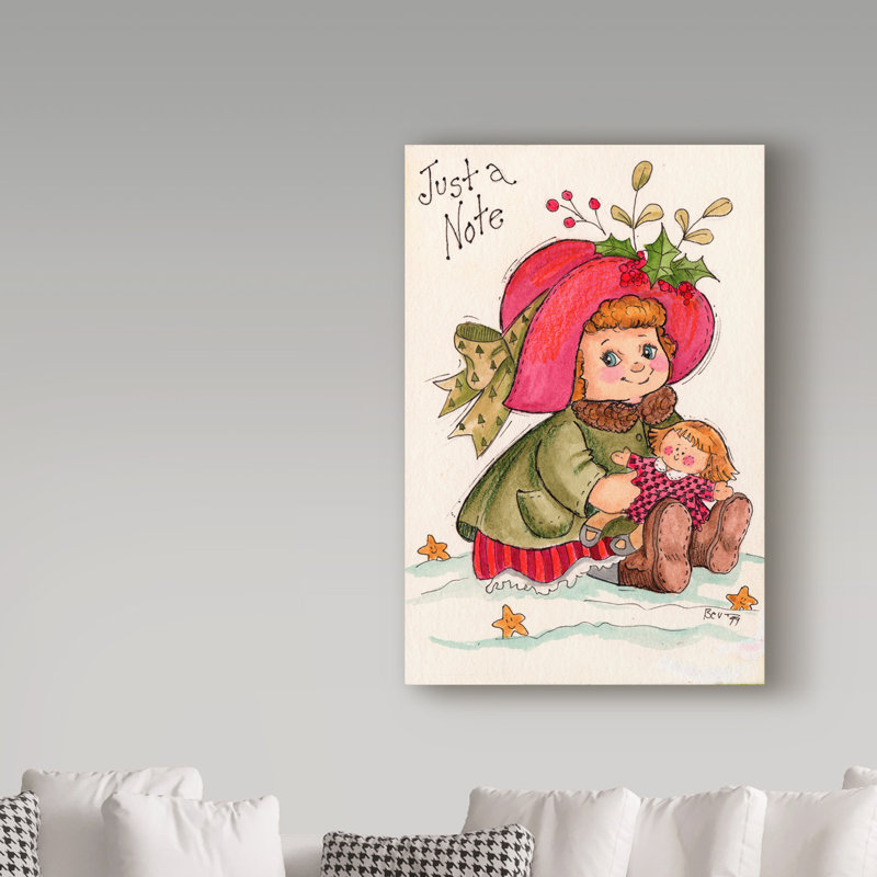 «Just A Note in Red», art sur toile, H 19 po x l 12 po x P 2 po