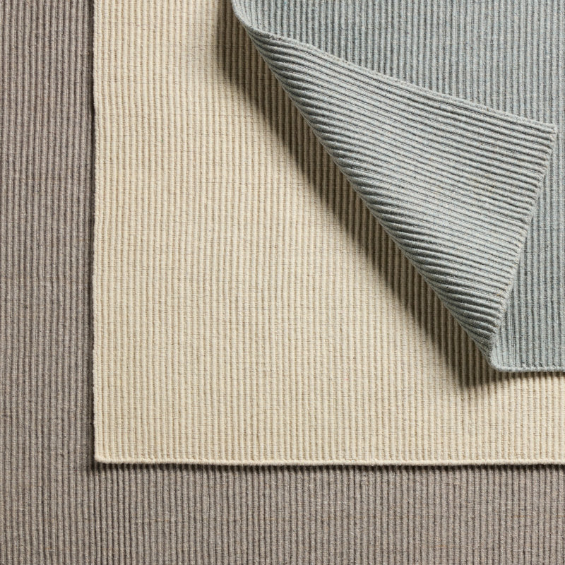 Tapis gris tissé à la main, Rectangle 9 pi x 12 pi