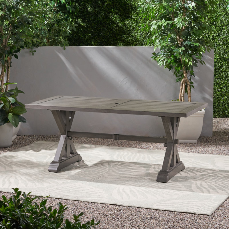 Table de salle à manger d'extérieur en aluminium