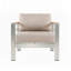 Fauteuil club d'extérieur en aluminium