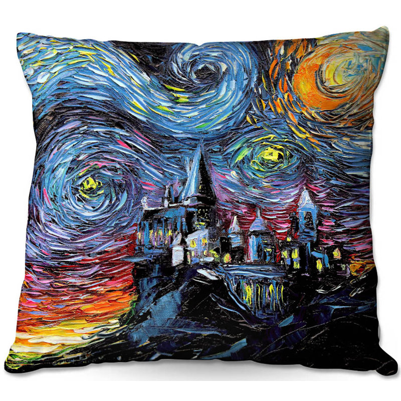 Coussin décoratif poudlard canapé van gogh, 16 po x 1 po