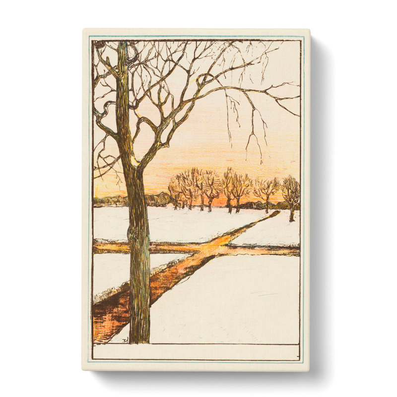 Snow Landscape by Theo Van Hoytema - Wrapped Canvas Painting, 76cm H x 50cm W x 3cm D