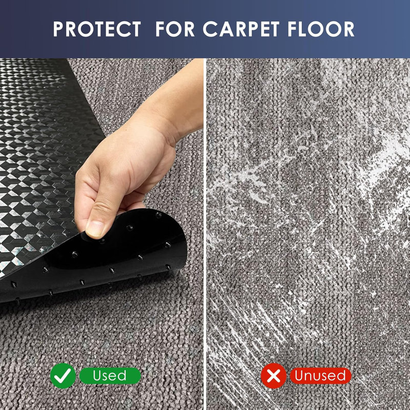 Tapis de chaise de bureau pour tapis, tapis de chaise de bureau imperméable antidérapant 48 po x 36 po