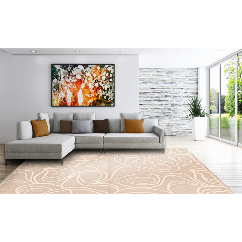Cotton Abstract Area Rug