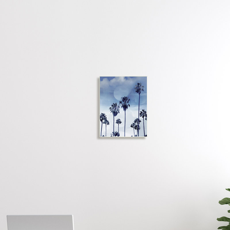 «Tall Tropical Pine Trees», impression monochromatique, Plaque murale, H 15 po x l 10 po