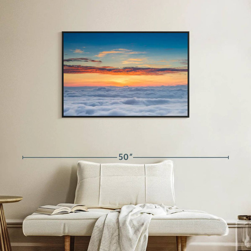 Sunscape Cloudscape, Cadre flottant noir, 37 po x 25 po